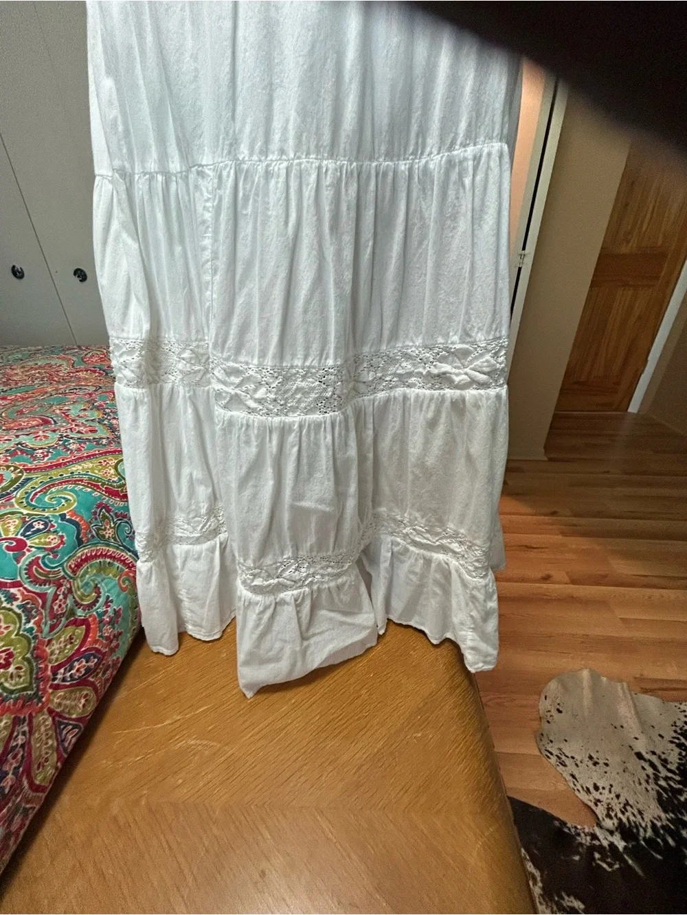 Chico's White Tiered Maxi Skirt - Picture 2 of 3